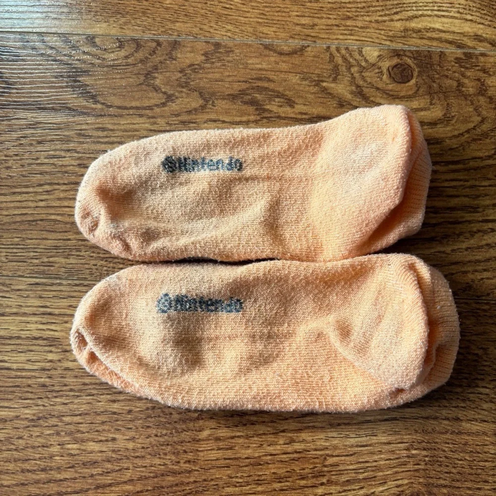 Orange Mushroom Mario Socks
